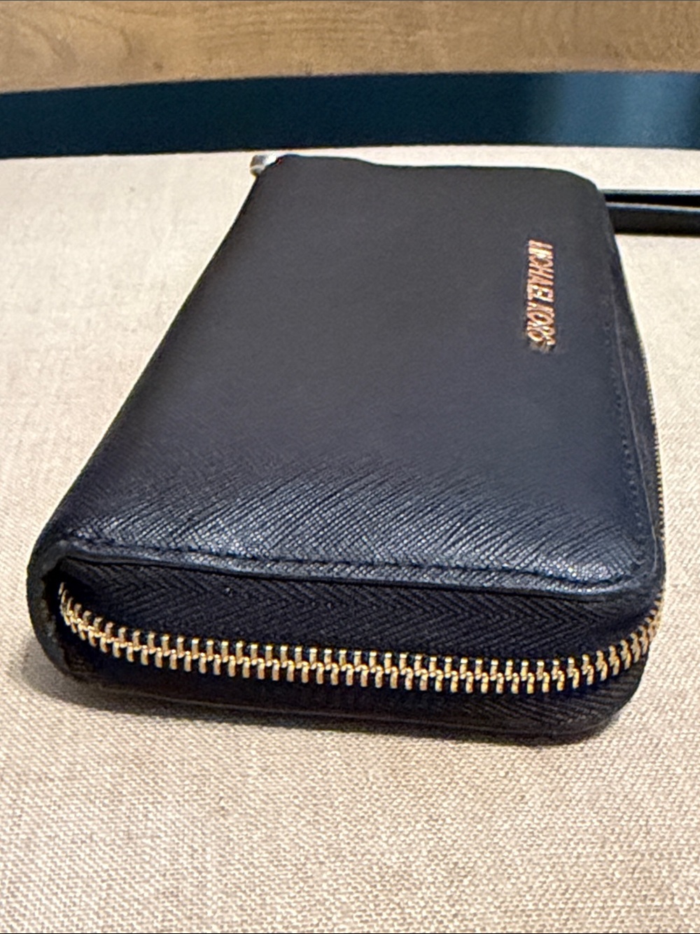 Michael Kors Black Saffiano Leather Zip Wristlet - Picture 3 of 11